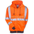 High-Visibility Orange Fleece Hooded Sweatshirt